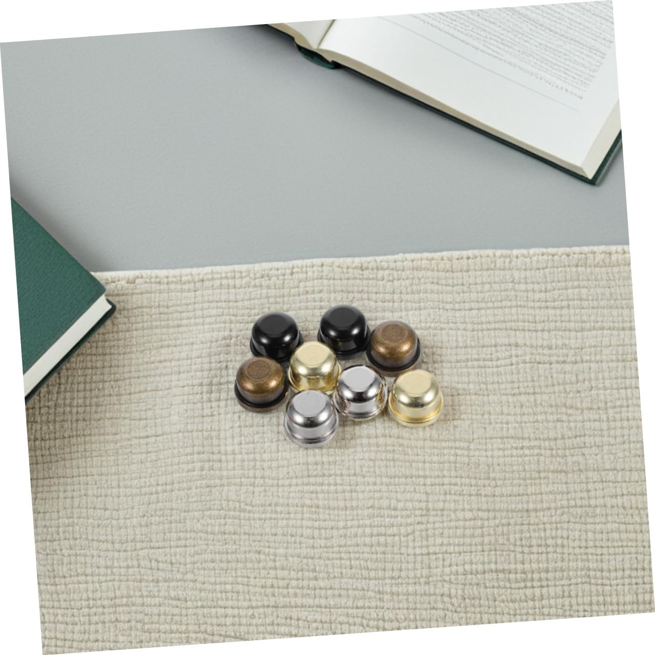 Holibanna 16pcs Lamp Finial Caps for Lampshade Harp 0.6cm Hole Metal Light Fixture Rod Caps Replacement Decorative Knob Accessories for Table and Floor Lamps