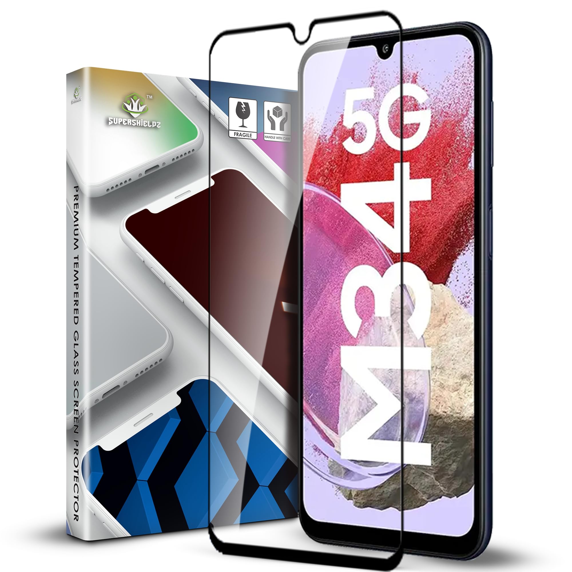 Supershieldz NeoGuard HD+ Tempered Glass Screen Protector Guard for Samsung Galaxy M34 and A24, 9H Hardness | Case-Friendly | Easy Installation Kit discount deal
