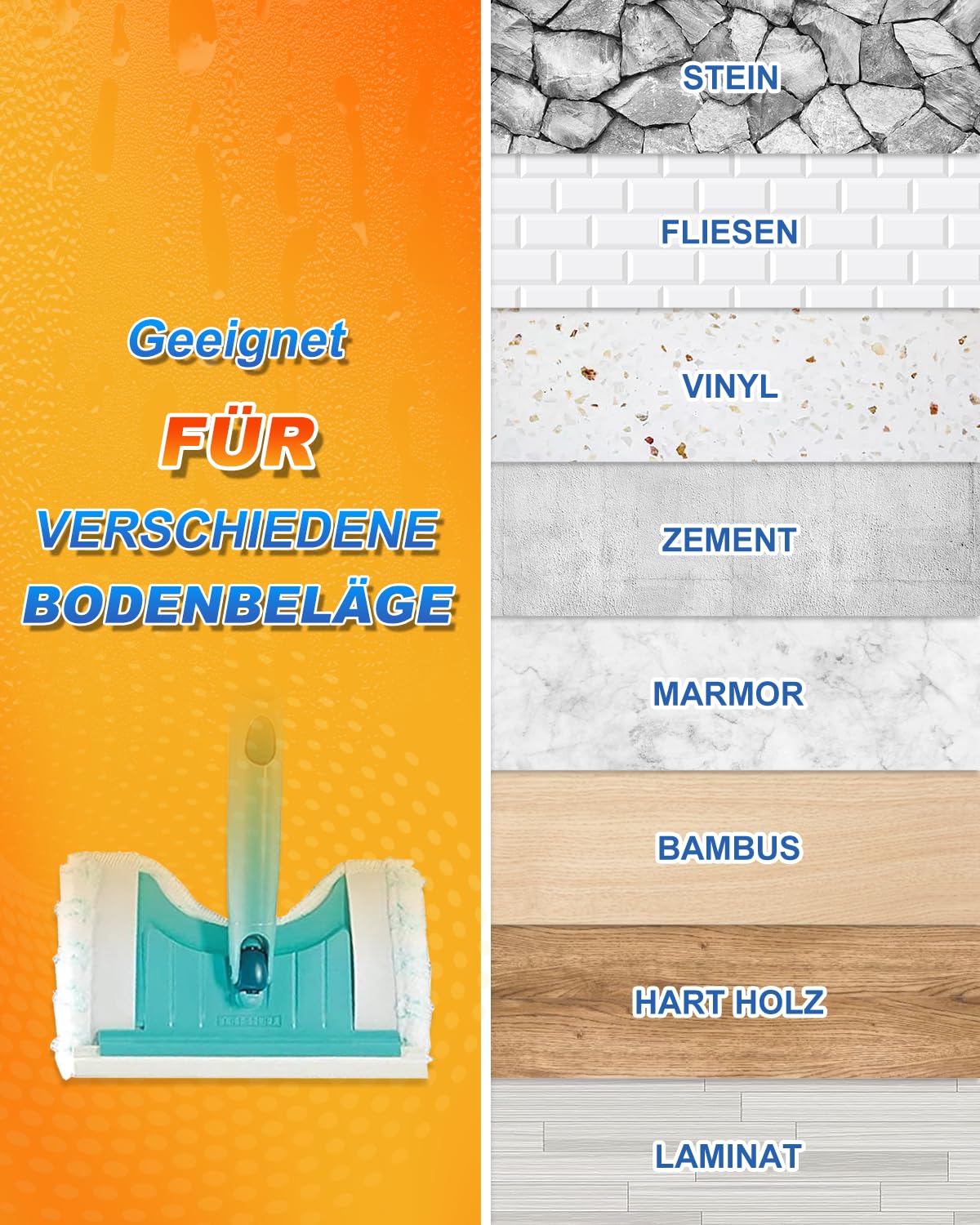 zestaw 2 zamiennych poszewek do myjki łazienkowej Bath Cleaner Micro Duo Telescope, mop do armatury, poszewka na mop z mikrofibry ze specjalnym włosiem, pokrowiec zastępczy do mopa