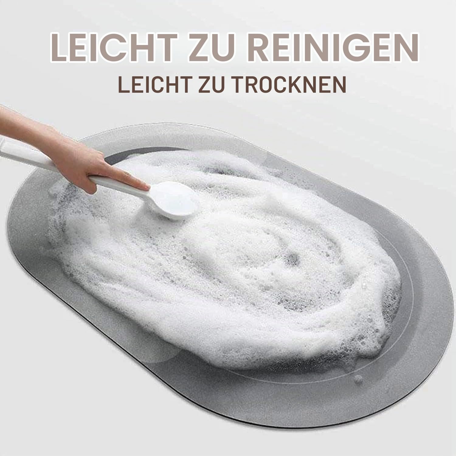 Super Absorbierende Badematte,Memory-Schaum-Badematten-Set,rutschfeste Mikrofaser Badematten,Badvorleger rutschfest Waschbar,Bademattens für Badewanne,Duschraum und Badezimmer