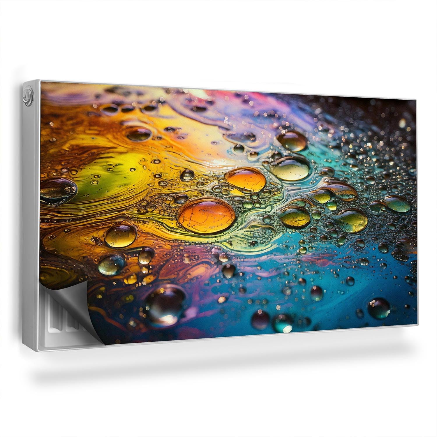 Couverture magnétique 110x60 cm pour radiateur au design d'huile flottante