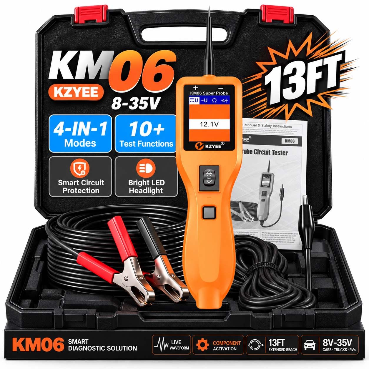 KZYEE KM06 Automotive Circuit Tester, Power Circuit Probe