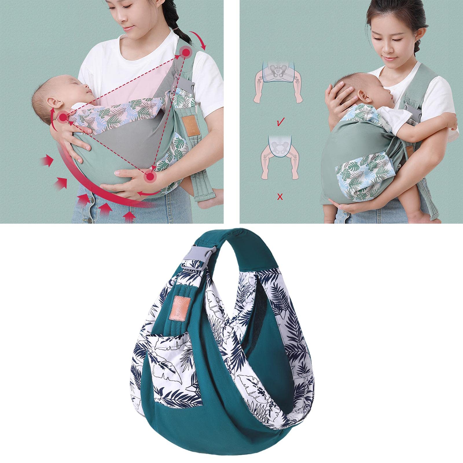 predolo Sangles de Support, Enveloppes de Porte-bébé, pour Nouveau-nés (0-36M) , Vert foncé