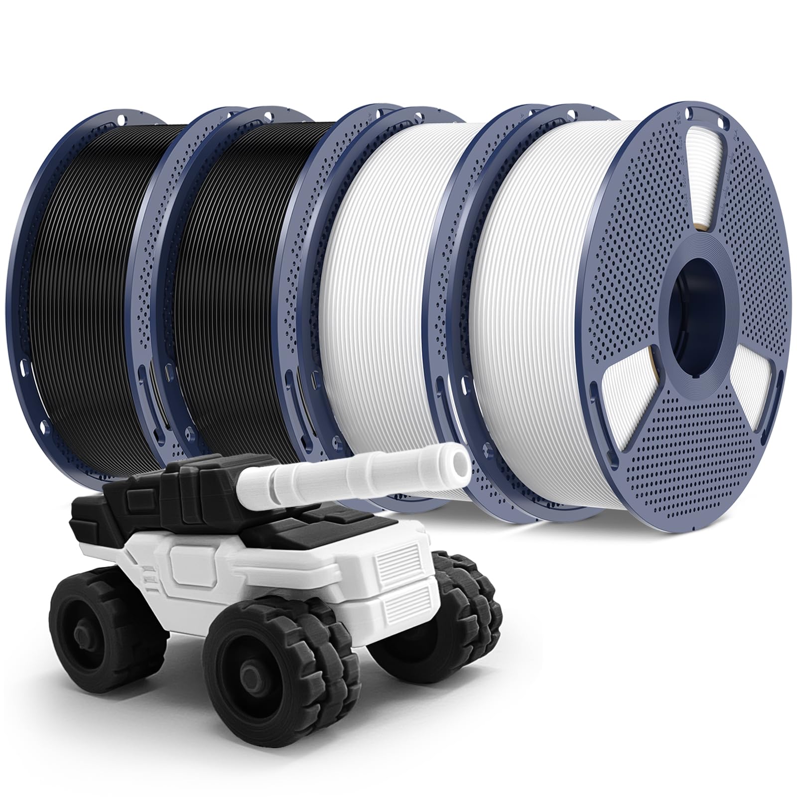 SUNLU PETG Filament - 2kg Black Bundle -8