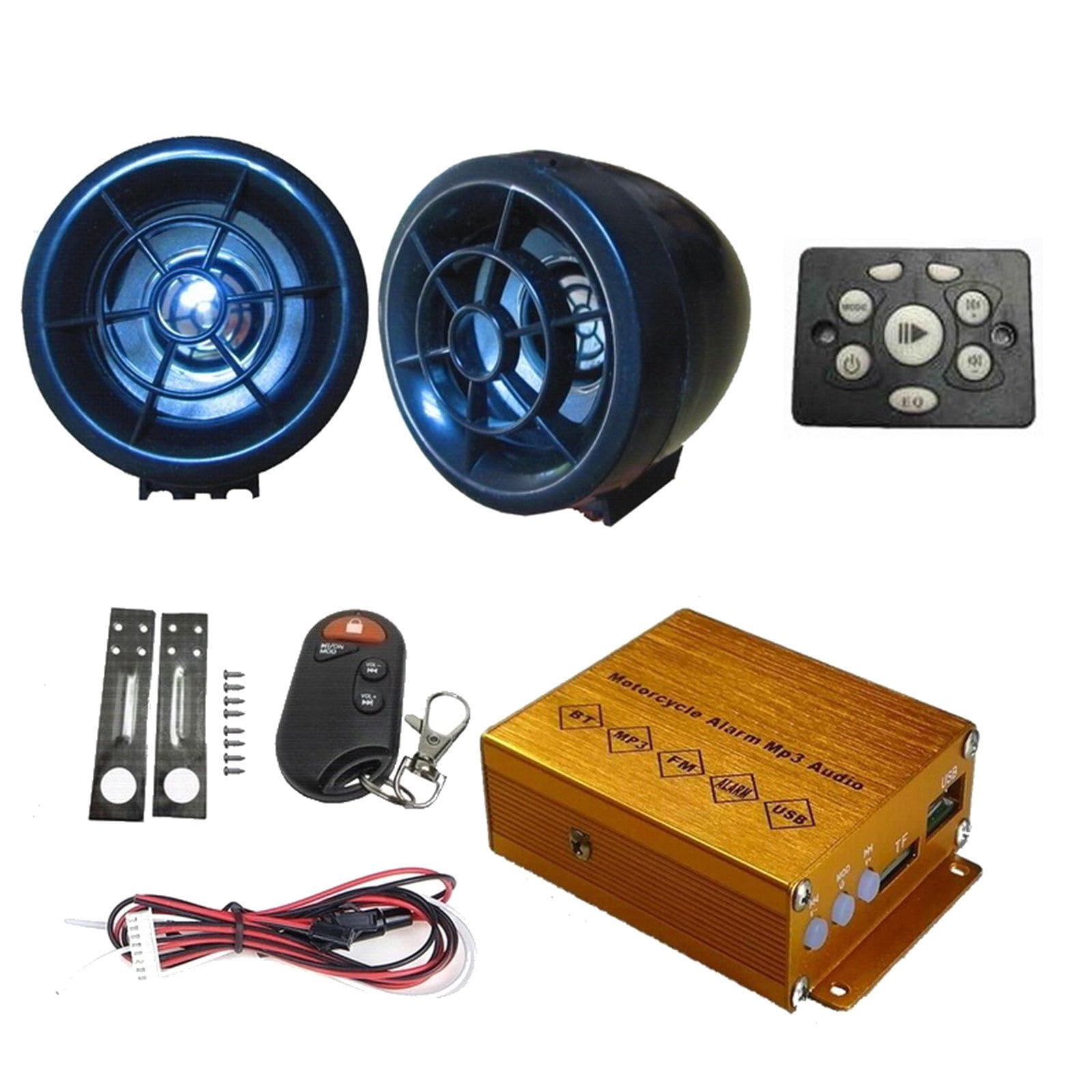Wzmacniacz motocyklowy, system audio do motocykla, skutera, radia FM, głośniki stereo Bluetooth do skuterów, systemy audio z radiem FM stereo Bluetooth, kartą USB TF