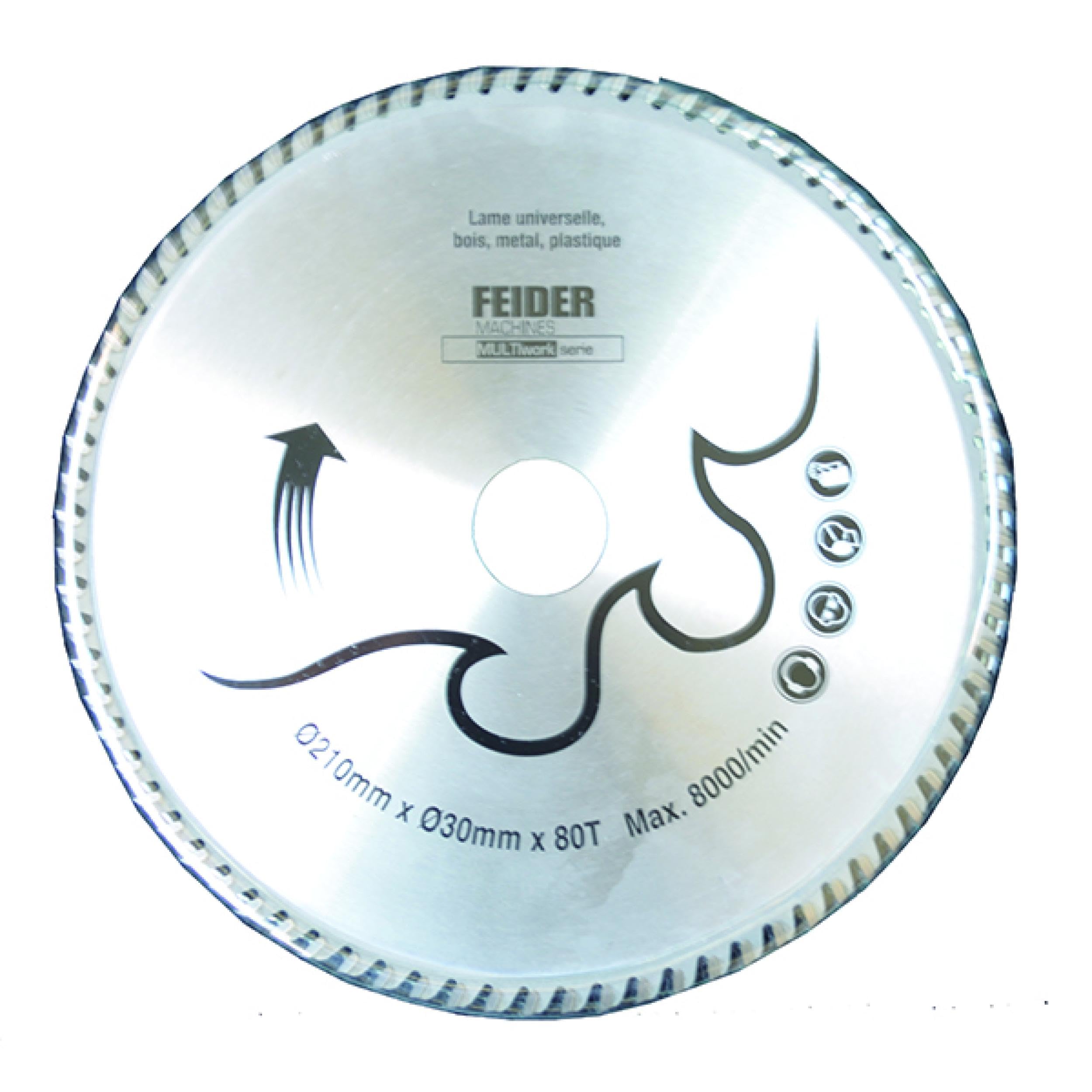 Feider F210LU uniwersalna tarcza do piły tarczowej multi materiał 210 x 30 mm Z = 80