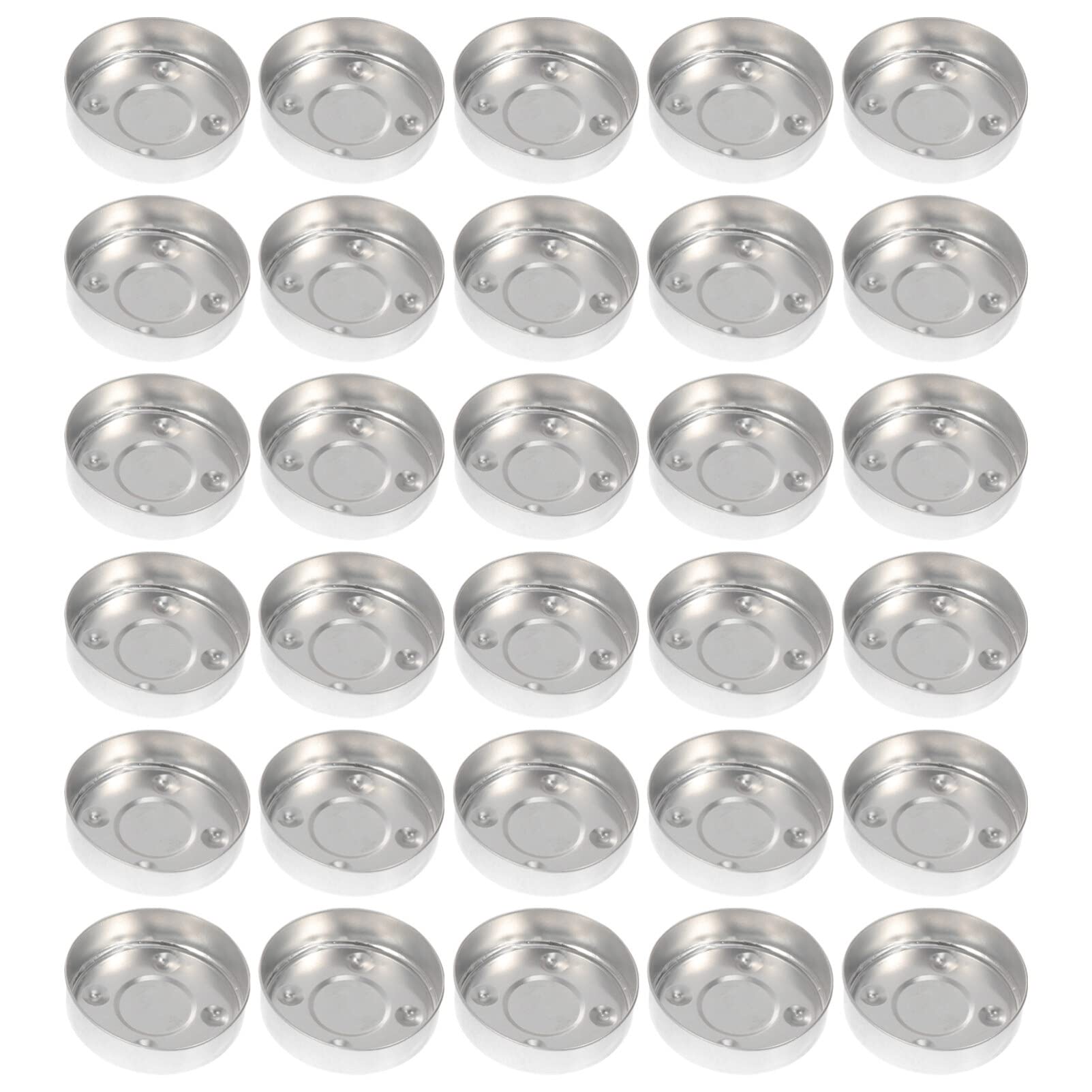VILLCASE 50PCS Candle aluminum shell Candle Jars candlestick holders candle tins empty candle cup aluminum candle tin Candle Metal Tin scented candle DIY kits Tealight Accessories mold bulk