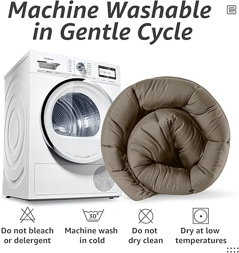 Miniatura 6 de Edredón de cama tamaño matrimonial para todas las estaciones, relleno de edredón acolchado alternativo con pestañas de esquina, cálido para