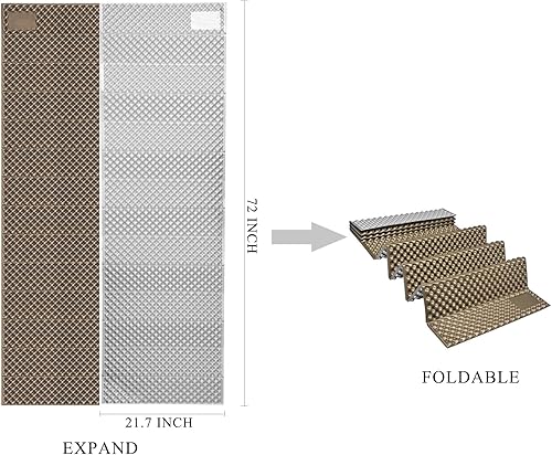 Miniatura 4 de Beglitz Colchonetas de espuma para acampar al aire libre, ultraligeras, ligeras, mochileros, senderismo, cojín compacto, aislamiento a prueba de