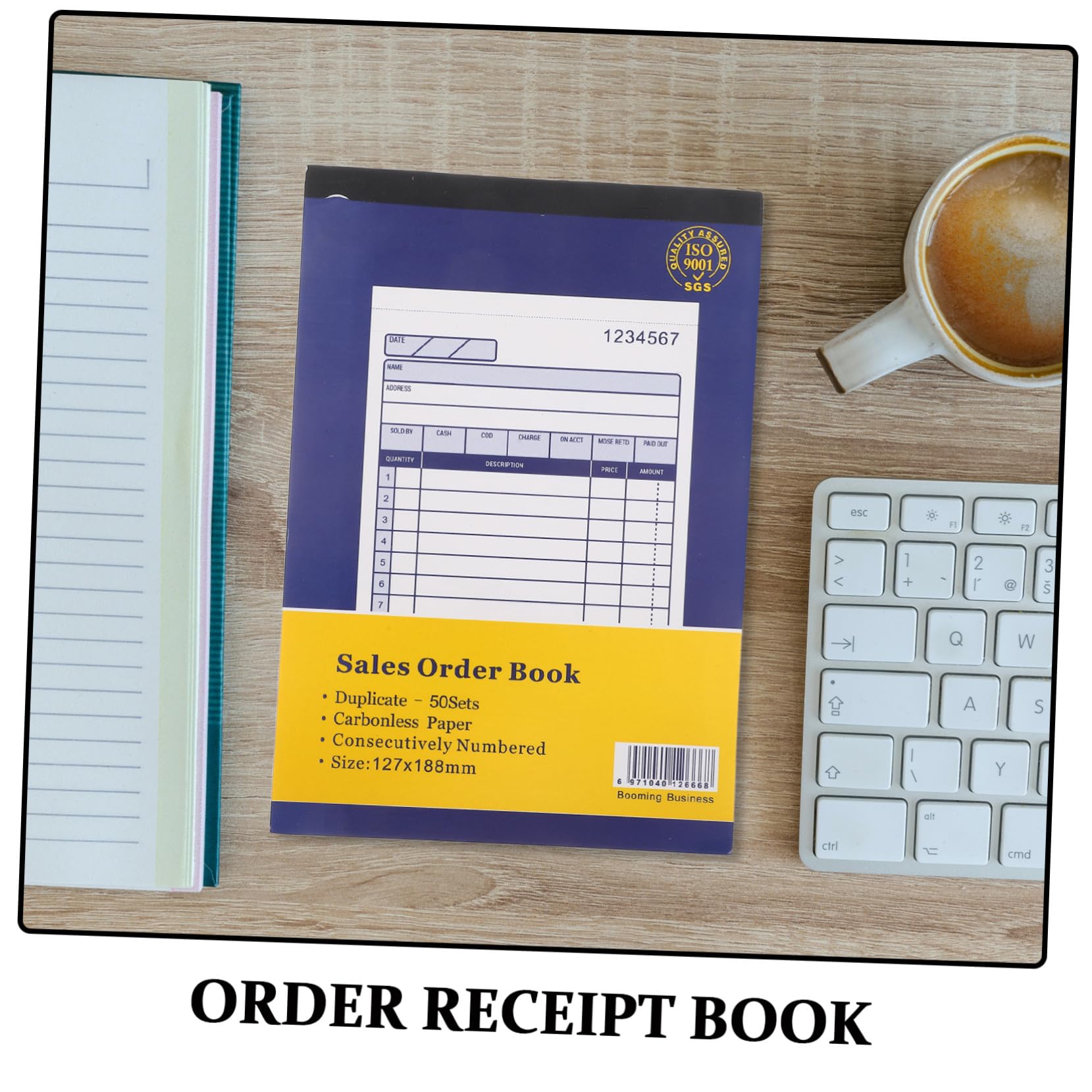 5 Piezas Libro de Facturas para Pequeñas Empresas Partes con Copia Automática Registro de Pedidos y Recibos para Gestión Financiera y Seguimiento de Órdenes