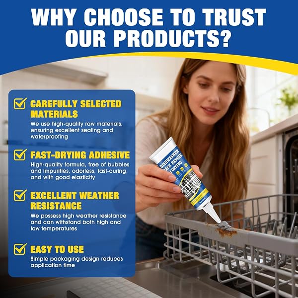 Rustproof, Liquid Rubber for Dishwasher Basket Repair, Waterproof, Rustproof and Heat Resistant, Grey Waterproof Coating for Universal Dishwasher, Grey-50ml - 2