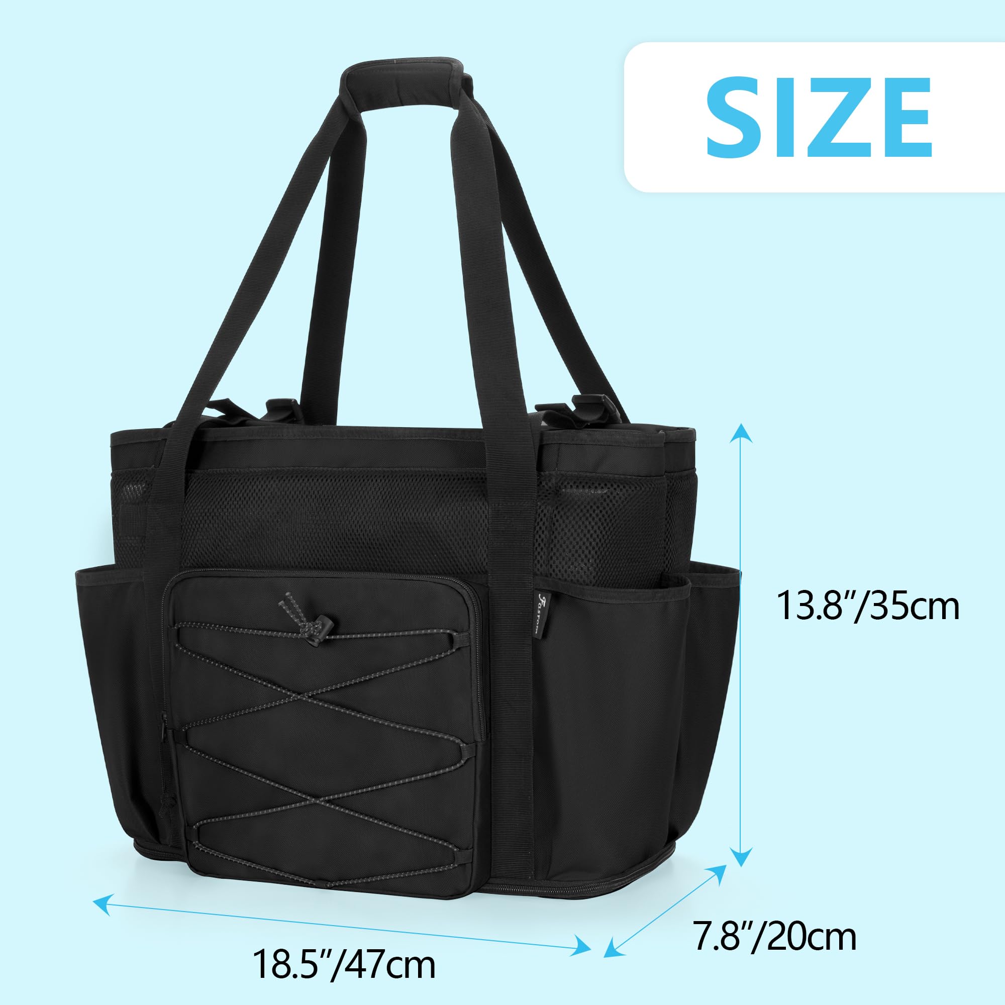 Fasrom Bolsa de playa XXL con cremallera inferior, bolsa de baño XXL familiar, bolsa de sauna para mujer grande, bolsa de natación familiar, bolsa de playa impermeable con cremallera, mochila de playa