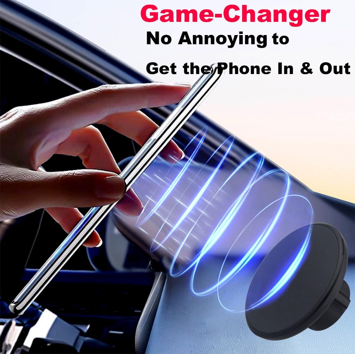 20mm Ball Mount Suction Cup and 20mm Ball Socket Arm with Magnetic Phone Holder Bundle image 4
