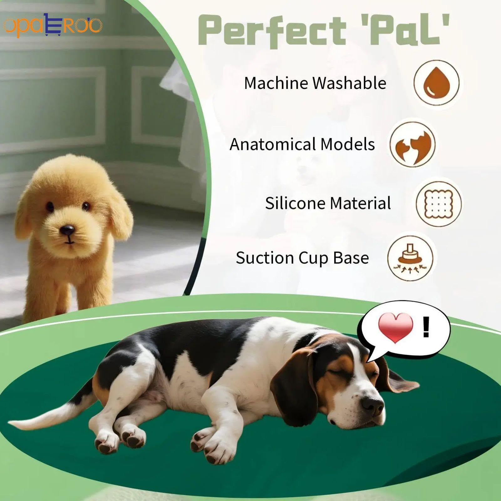 Jouets d'accouplement pour Chiens, Jouets de Compagnon pour Chiens en Silicone avec sous-tassettes, Jouet de Chien interactif Lavable pour Moyen ou Petit Moi 18cm/7.1in