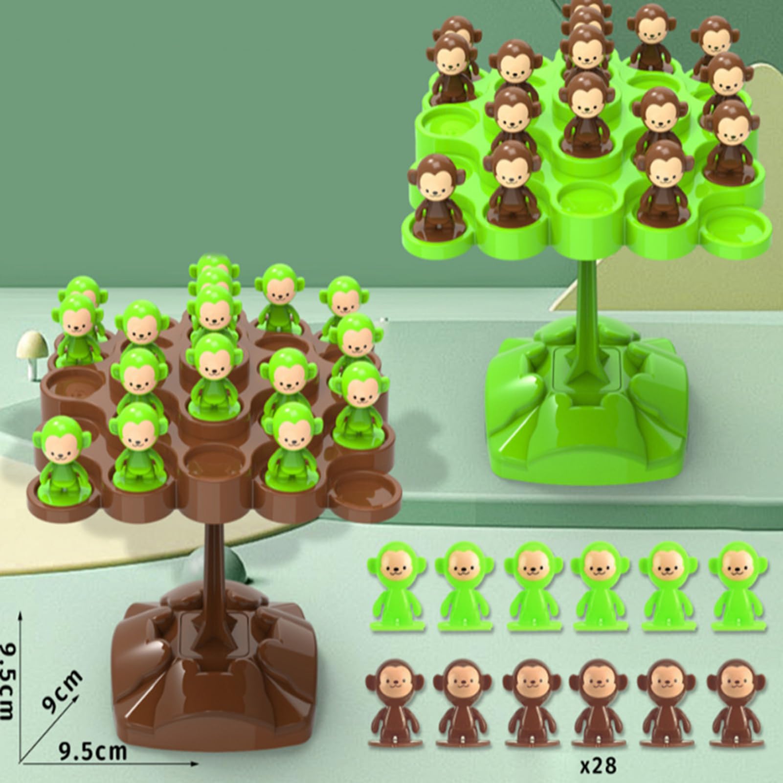 Juego de Equilibrio del Arbol de los Monos - Juegos Educativos y Juguetes de Apilar | Juego de Mesa Árbol del Equilibrio | Para Niños y Niñas Preescolares Guardería Fiestas Cumpleaños Noche Familiar y