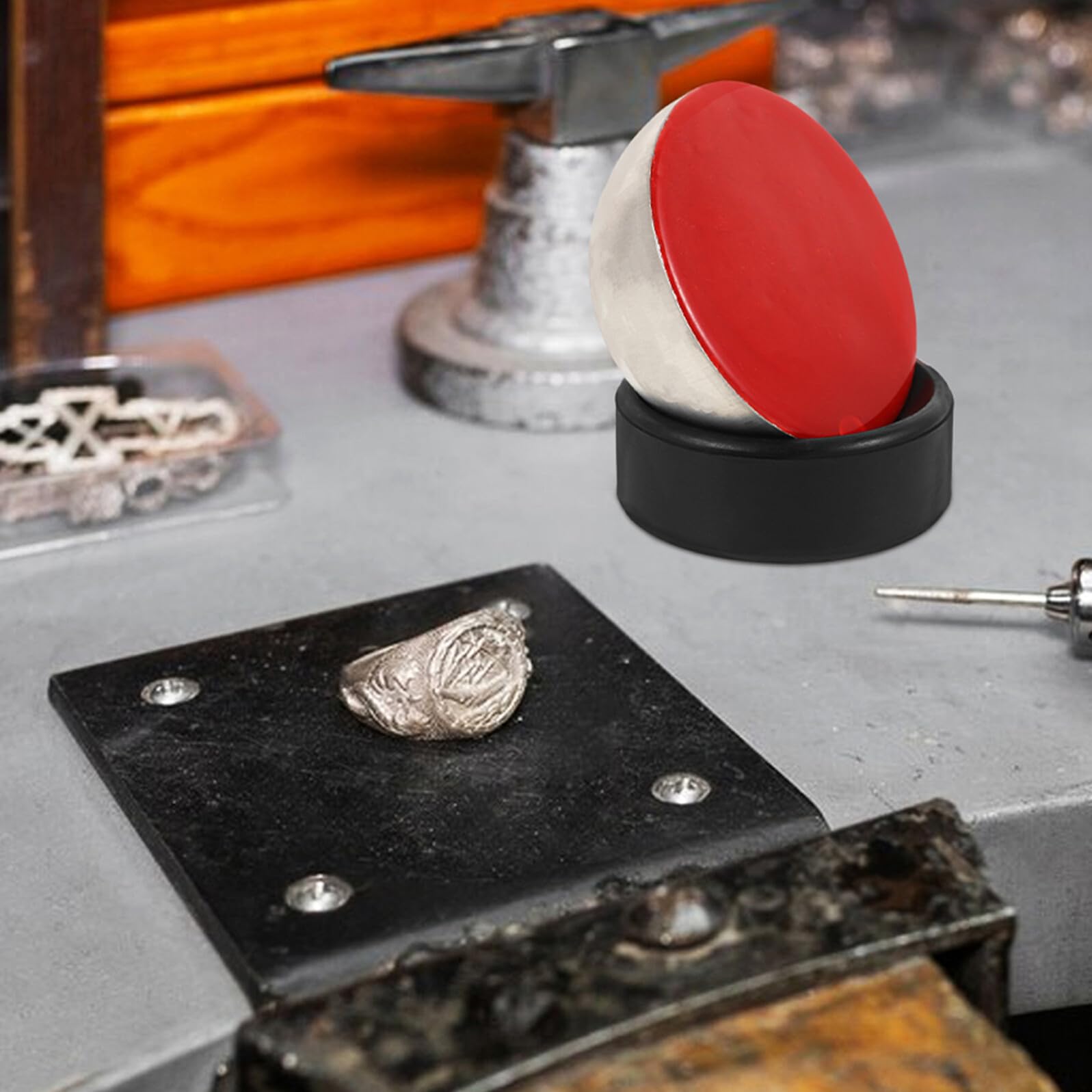 Mobestech Kit de Herramientas y Bola de Lacre y Cera de Fuego Acero Inoxidable para Hacer Joyas para Joyería Base Adecuado para Incrustaciones y Elaboración Artesanal