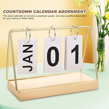 Amazon.com : Didiseaon Wooden Flip Calendar Desk Calendar