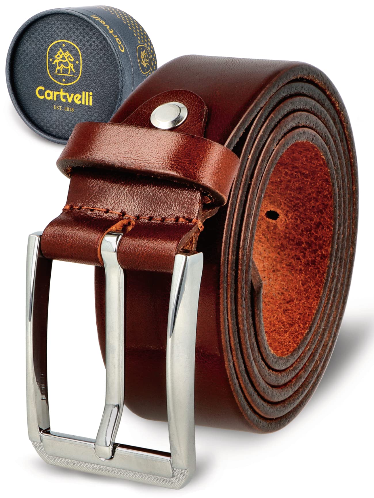 Business Ledergürtel Herren inkl. Geschenkbox Made in Germany - Echt Leder Gürtel Anzug 35mm