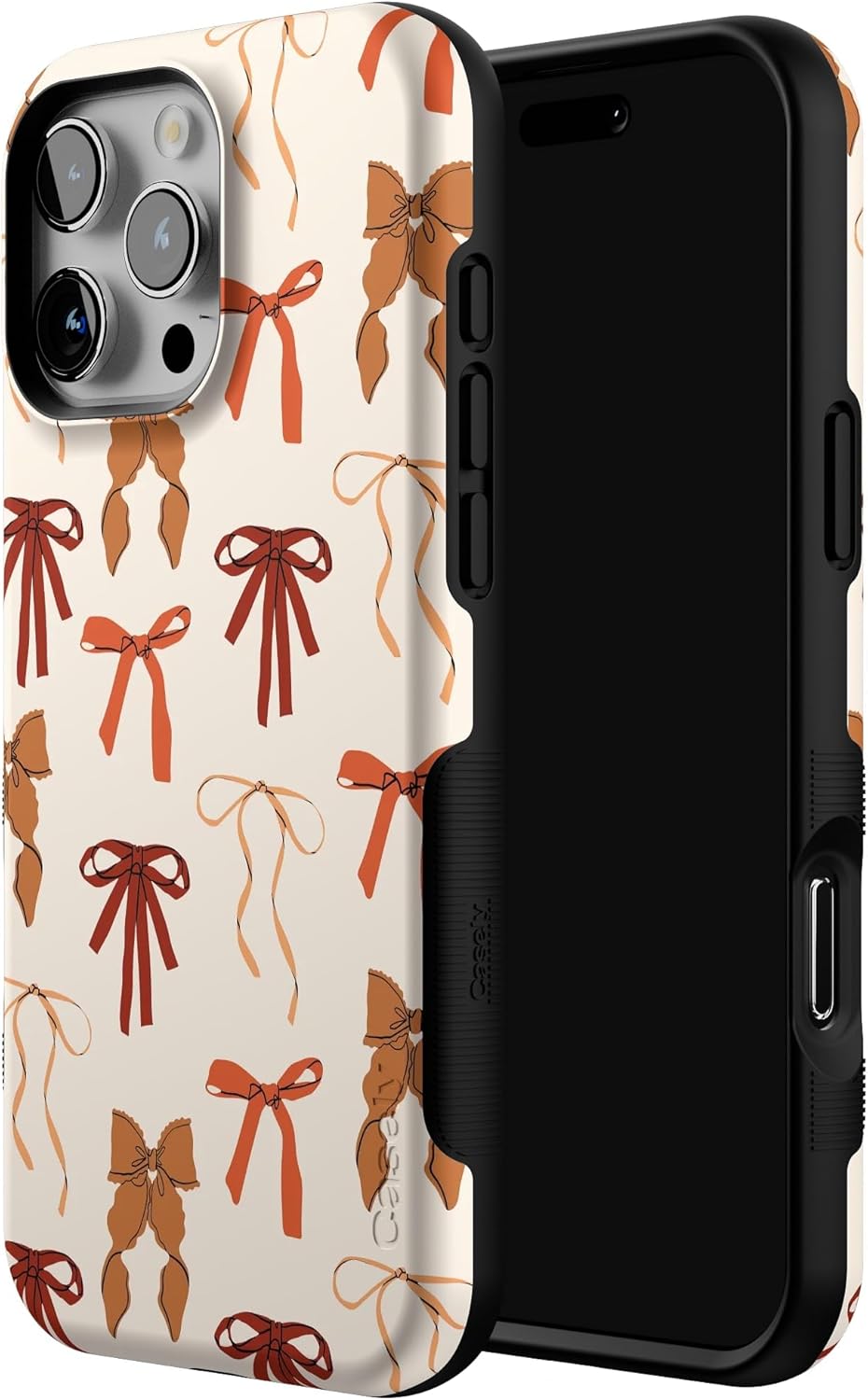 Casely iPhone 16 Pro Max Case | Fall Girlie | Pumpkin Spice Bows | Bold Protective Design | MagSafe Compatible Design - Image 2