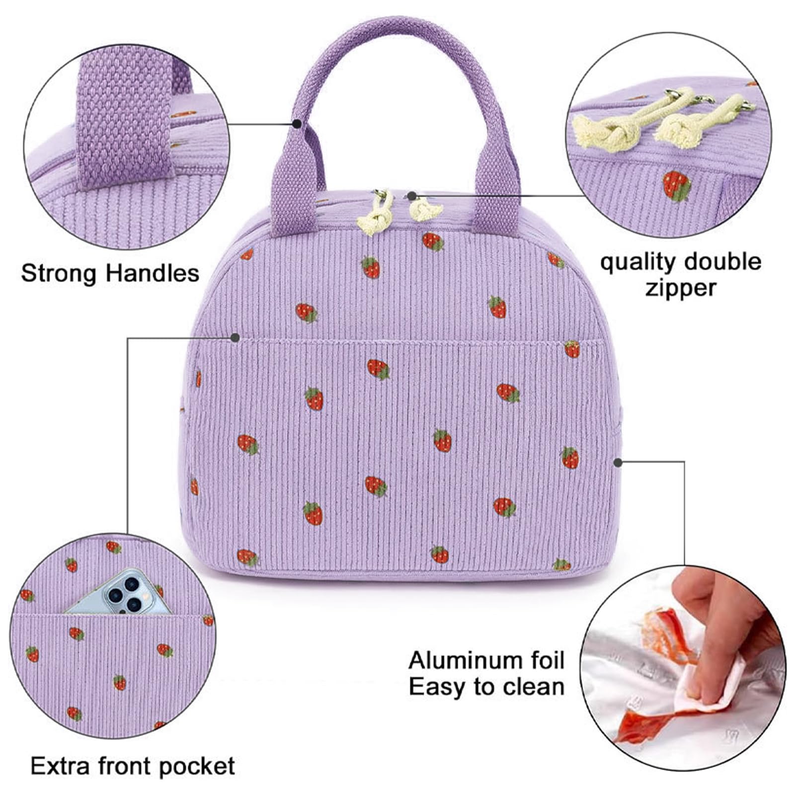 ECO CHIC Sac à Déjeuner Pliable Léger | Sac Isotherme Résistant à - 2