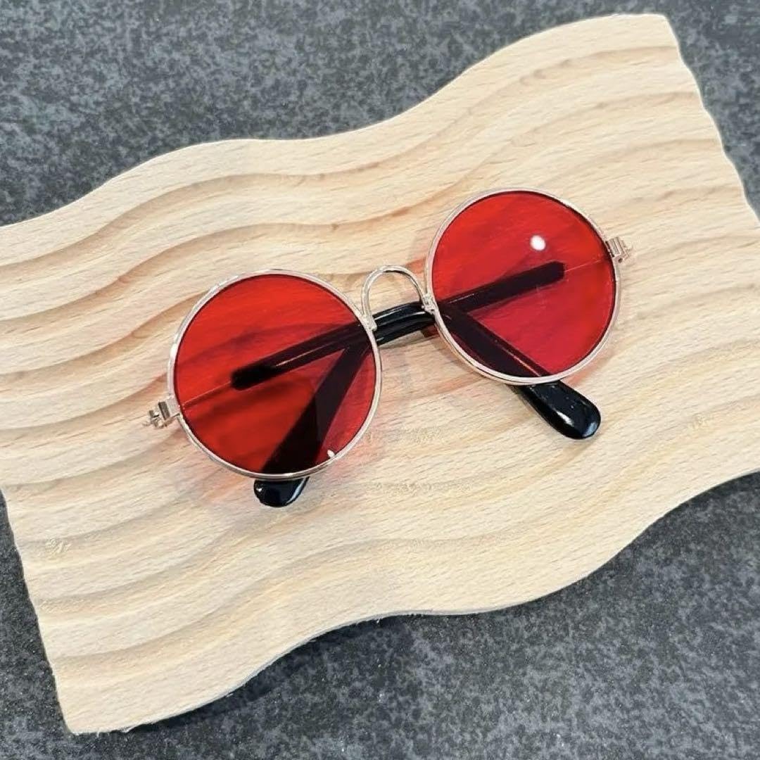 Amazon.co.jp: ぬいぐるみ用 サングラス 赤 レッド ぬいぐるみ メガネ