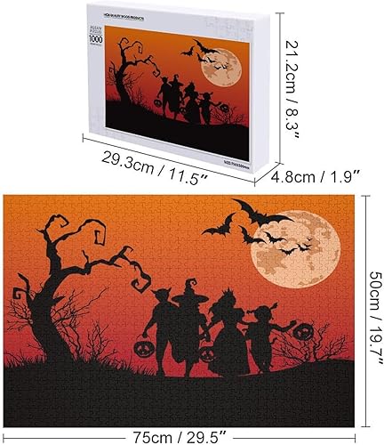 Miniatura 2 de Rompecabezas para adultos de 1000 piezas, rompecabezas de Halloween, divertido rompecabezas familiar desafiante, juego de rompecabezas