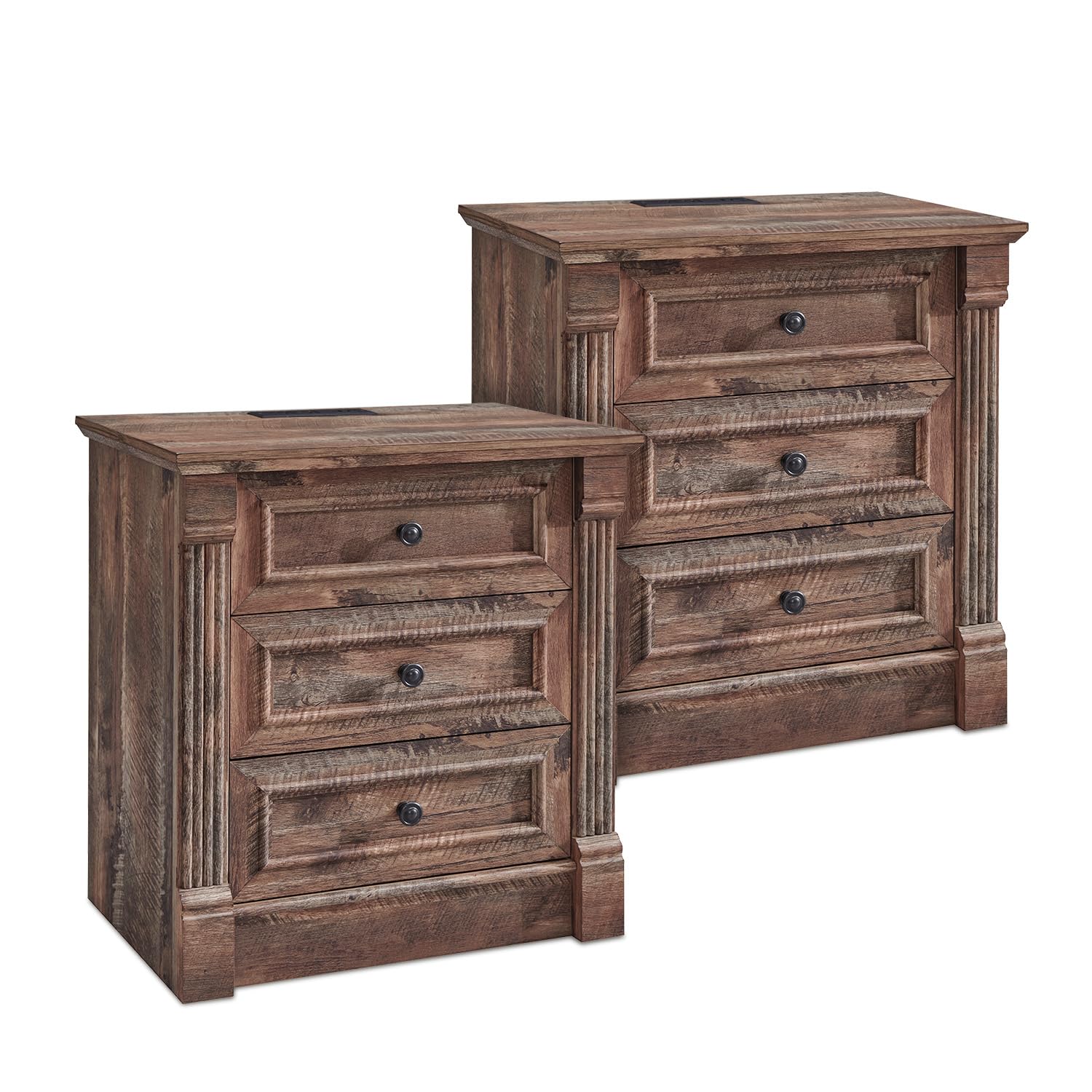 Aitjunz Farmhouse Nightstand Set of 2