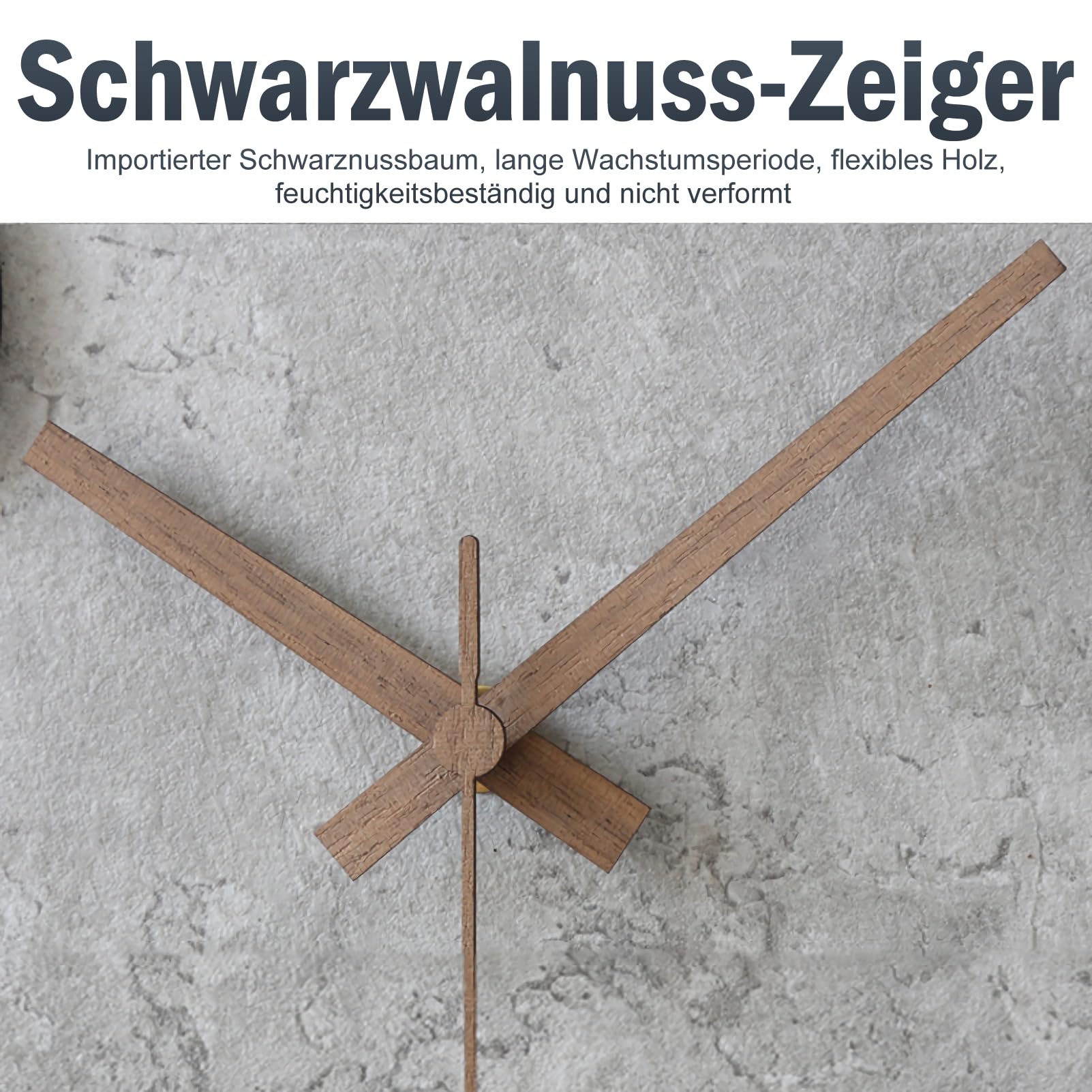 Stellarize Wanduhr Ohne Tickgeräusche Modern Holz 3D Küchenuhr für Wohnzimmer Kinderzimmer Büro (30cm)
