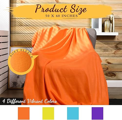 Miniatura 2 de Paquete de 40 mantas de forro polar a granel de 60 x 50 pulgadas, suave y ligera, manta cálida de felpa y acogedora manta de forro polar para