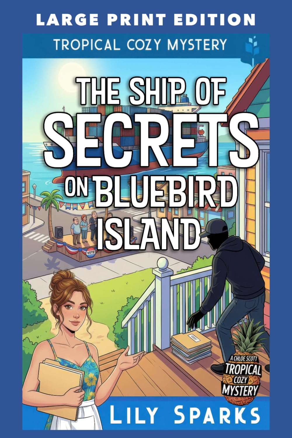 The Ship of Secrets On Bluebird Island: LARGE PRINT EDITION (A Chloe Scott Tropical Cozy Mystery LARGE PRINT)