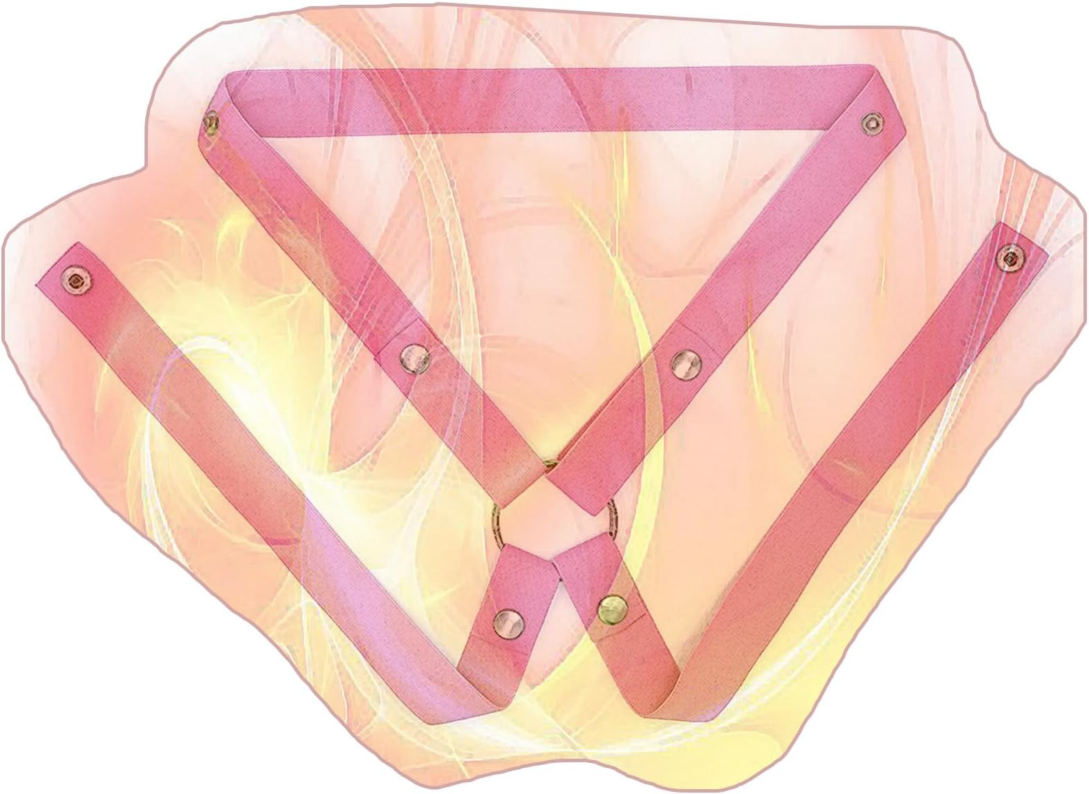 Special Anti-Slip Belt for Male Cage, Adjustable Elastic Straps for Male Protection Cage -USHA29 (Pink, Four-Way)