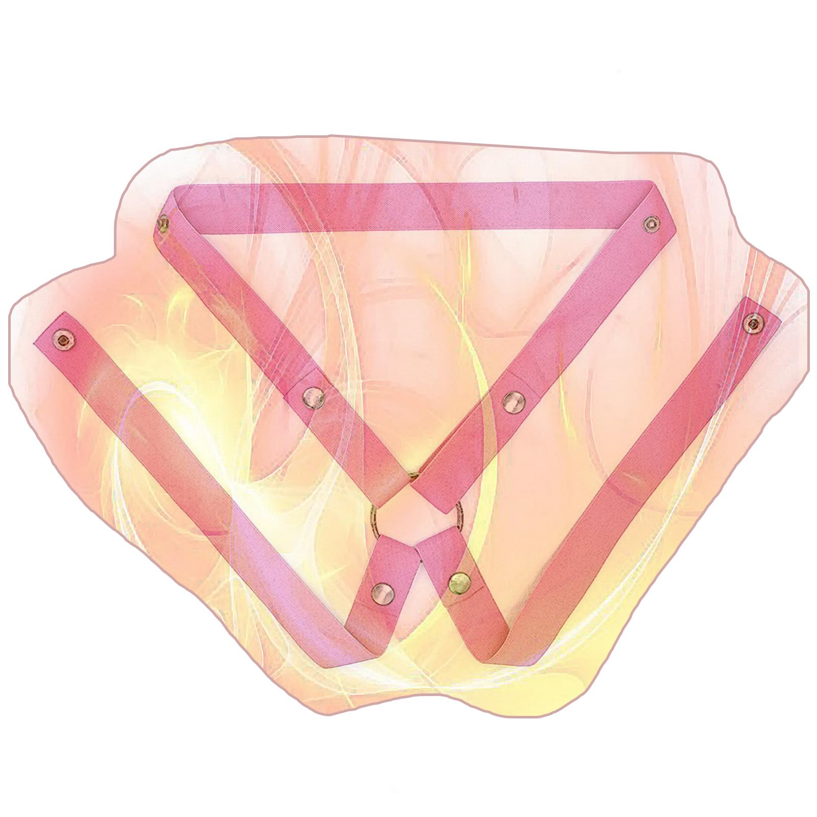 Special Anti-Slip Belt for Male Cage, Adjustable Elastic Straps for Male Protection Cage -USHA29 (Pink, Four-Way)