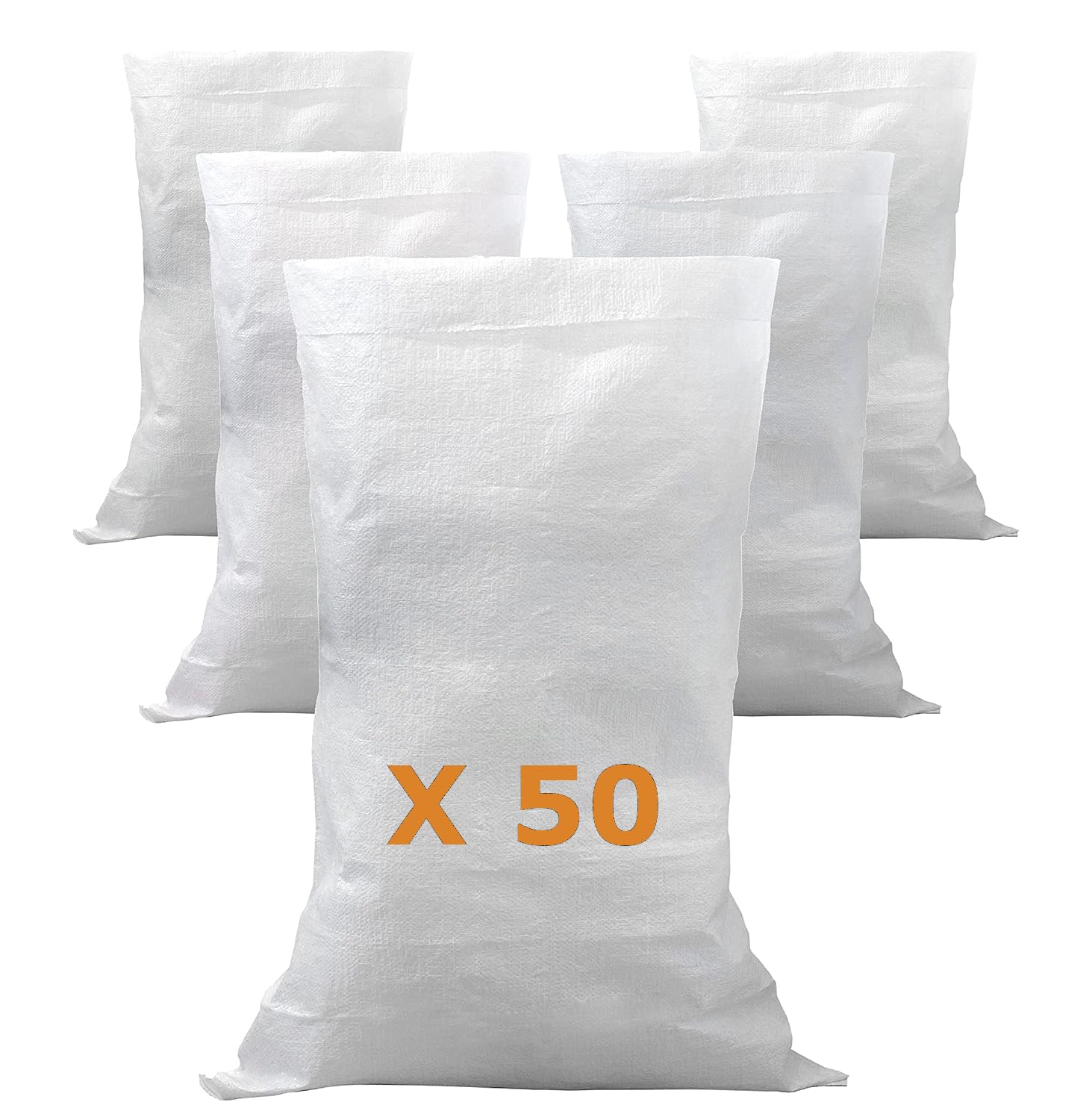 Sacs à gravats de 50L, tissés, ultra résistant, 56 x 96 cm chaque unité, vendu par 50 unités