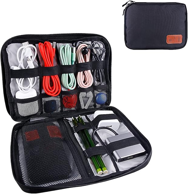 OrgaWise Torba Podróżna Na Akcesoria Organizer Na Elektronikę Etui Na Kable Power Bank Kabel Do Ładowania Tablet Itp