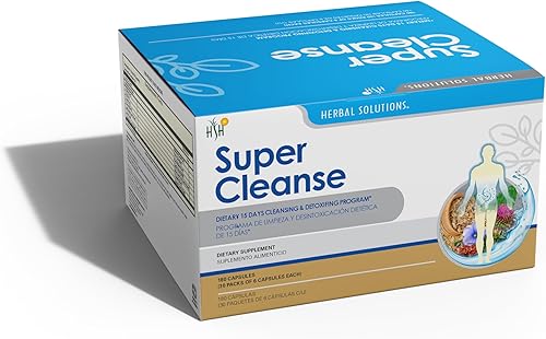 Super Cleanse by Herbal Solutions Programa de desintoxicación extra fuerte de 15 días para una limpieza integral del sistema digestivo - Limpieza de