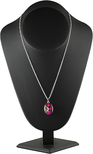 Miniatura 12 de TAMI Collar de plata con flor prensada (4 Leaf Clover)