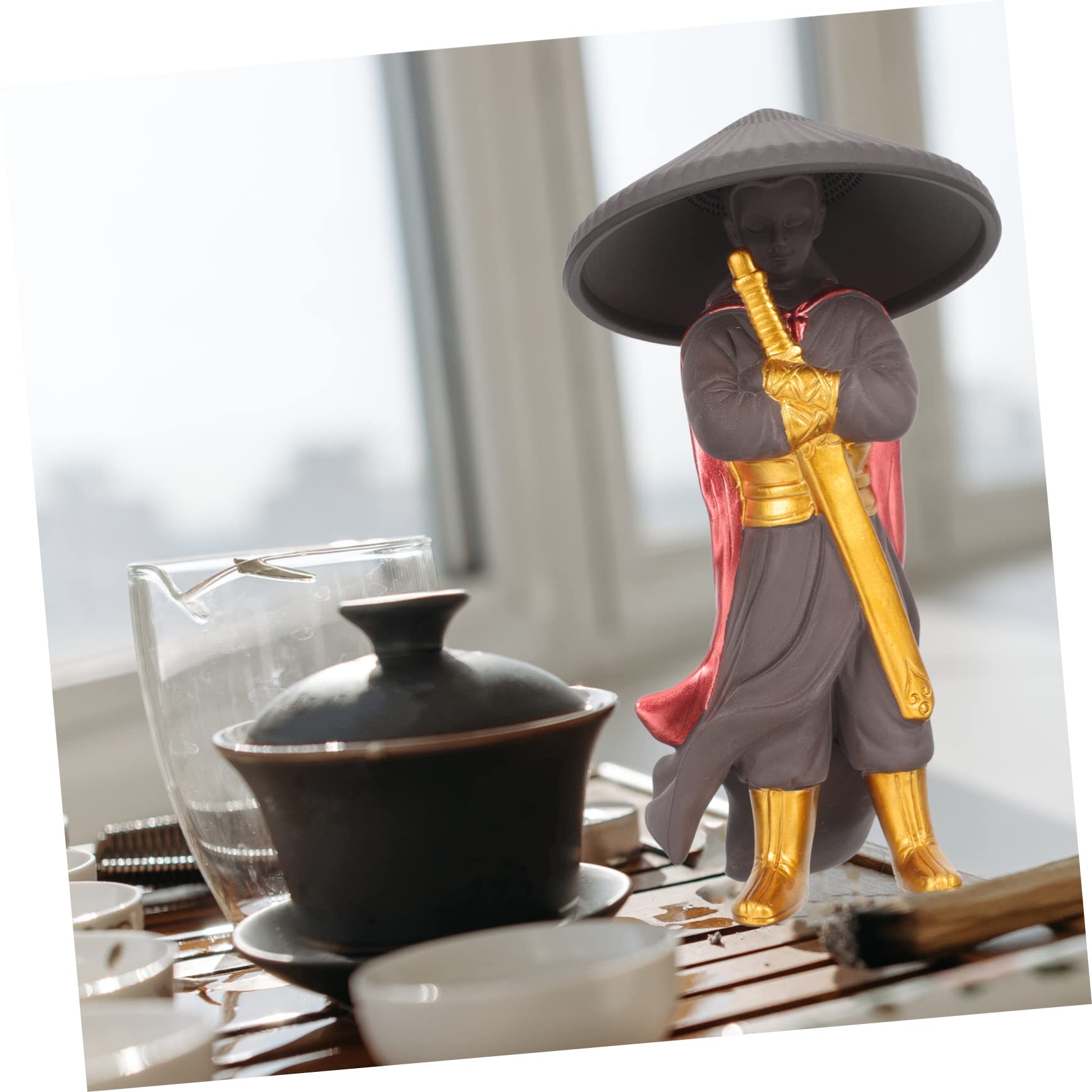 ORFOFE Infusor de Té Decorativo de Cerámica para Ceremonia Kung Fu | Acabado Creativo y Sencillo, Artesanía Fina, Pieza para Inauguración del Hogar