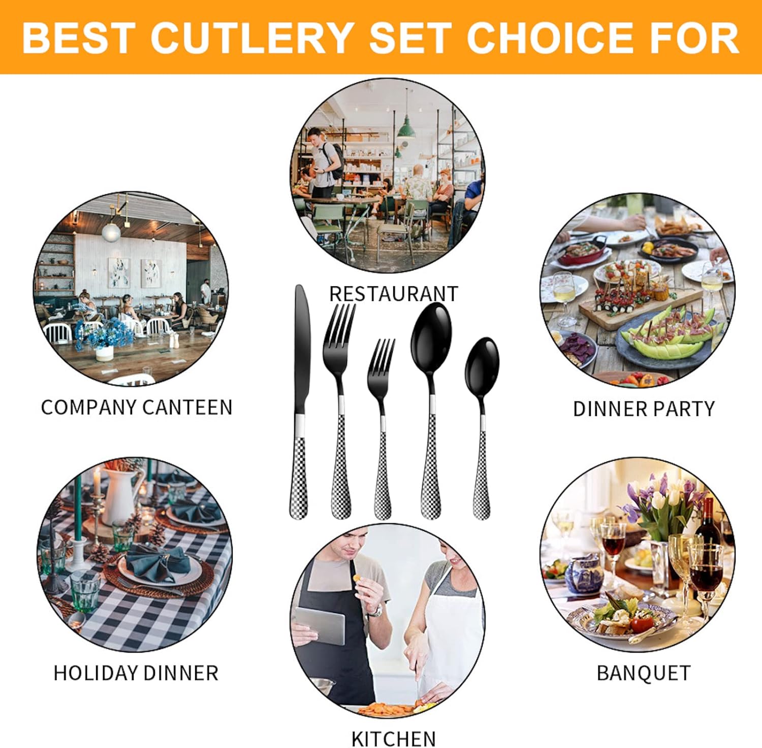 Vilihkc 20 Piece Silverware Flatware Cutlery Set, Stainless Steel Utensils Service for 4, Include Knife Fork Spoon, Mirror Polished, Dishwasher Safe