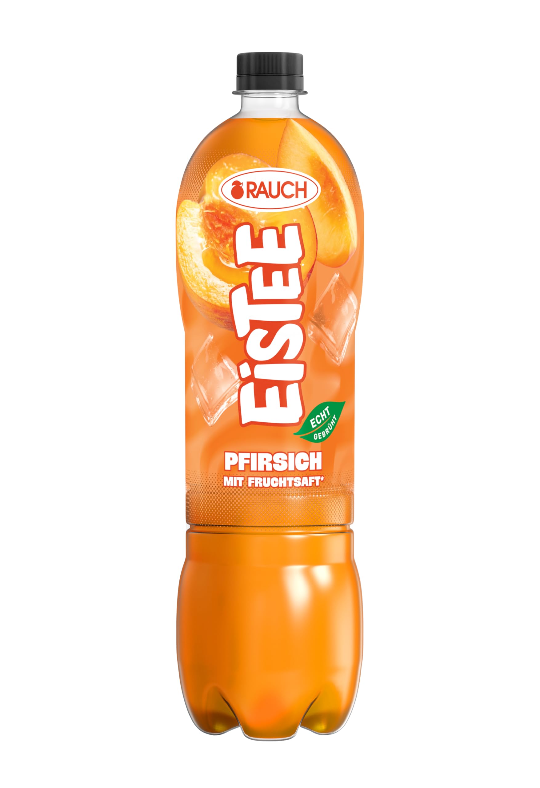 Rauch Eistee Pfirsich | Eis Tee par Excellence mit Hagebutte | Ideal für Tee Trinker | Unwiderstehlicher Durstlöscher | 6x 1,25 Liter PET Flasche (Packung mit 4)