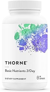 THORNE - Basic Nutrients 2/Day - Comprehensive Daily Multivitamin with Optimal Bioavailability - Vitamin & Mineral Formula - Gluten, Dairy & Soy-Free - 60 Capsules - 30 Servings