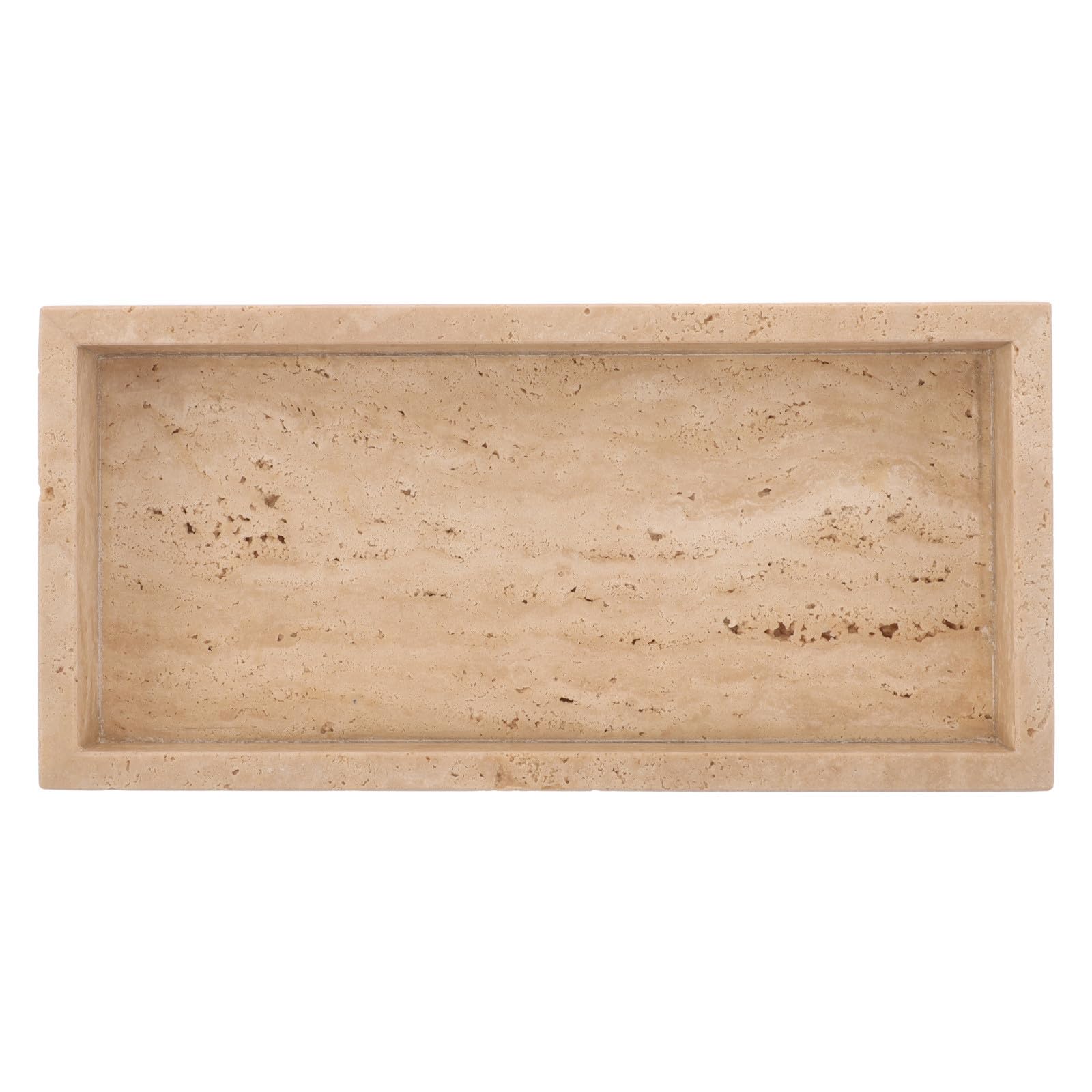 EXCEART Vassoio Marmo Rettangolare 9,8x4,7 Pollici per Bagno e Cucina