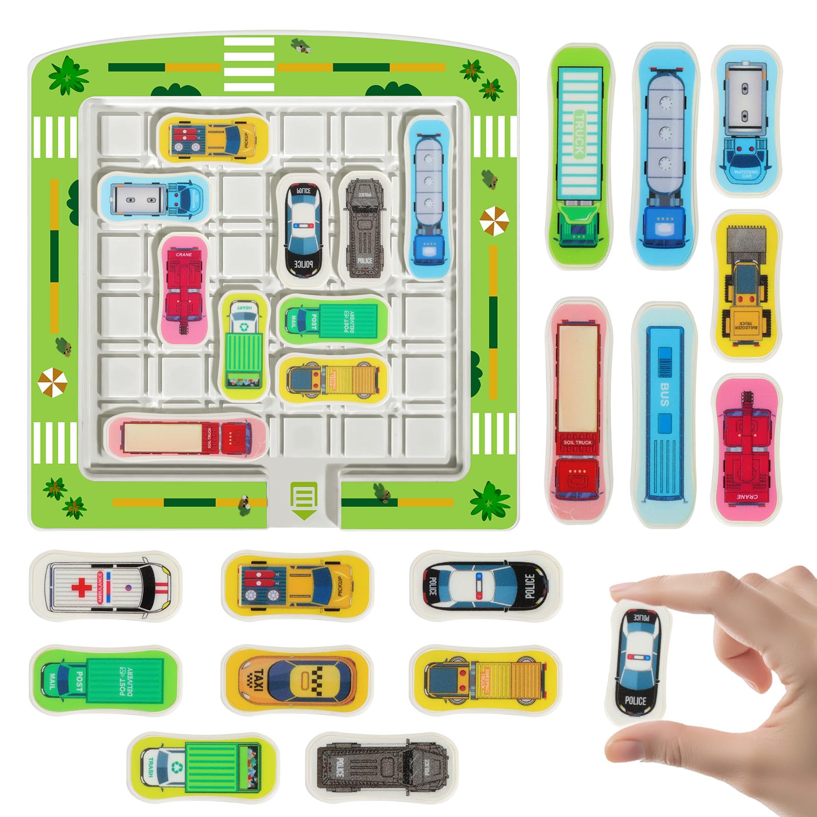Giochi di Logica e Parcheggio per Bambini da 3 a 10 Anni – Gioco di Ingorghi Stradali con 360 Livelli, Puzzle Educativi in Legno per Famiglie, Idea Regalo per Ragazzi e Ragazze