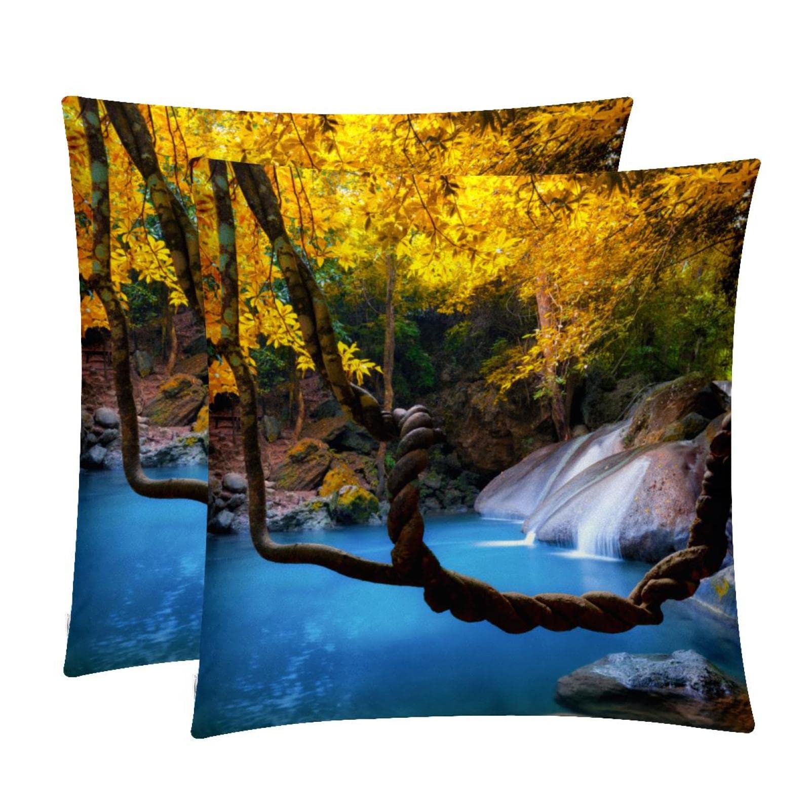 Housses de coussin lombaire décorations douces confortables pour décor maison de ferme lot de 2