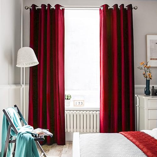 Miniatura 9 de Melodieux Cortinas de terciopelo 100% opacas para dormitorio, sala de estar, súper suaves, cortinas con aislamiento térmico con forro negro, 52 x 84