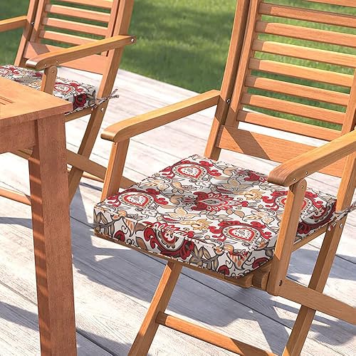 Miniatura 10 de Magpie Fabrics Cojín cuadrado de asiento de esquina de 18 x 18 x 2.5 pulgadas, paquete de 2, resistentes a la intemperie, universal, para patio,