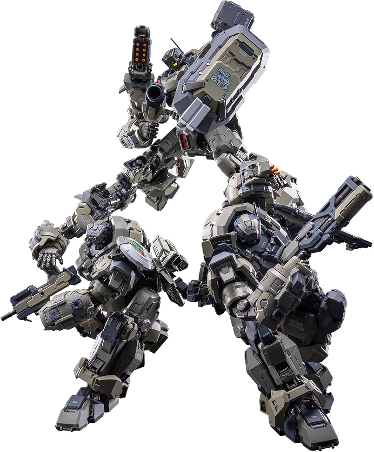 Pipigirl Moshow Mecha Assembly Free Mech Action Figure, Popsa Squadron Assault Type, Alloy Joints, 7.87 inch Collectible Mecha Action Figures Kits
