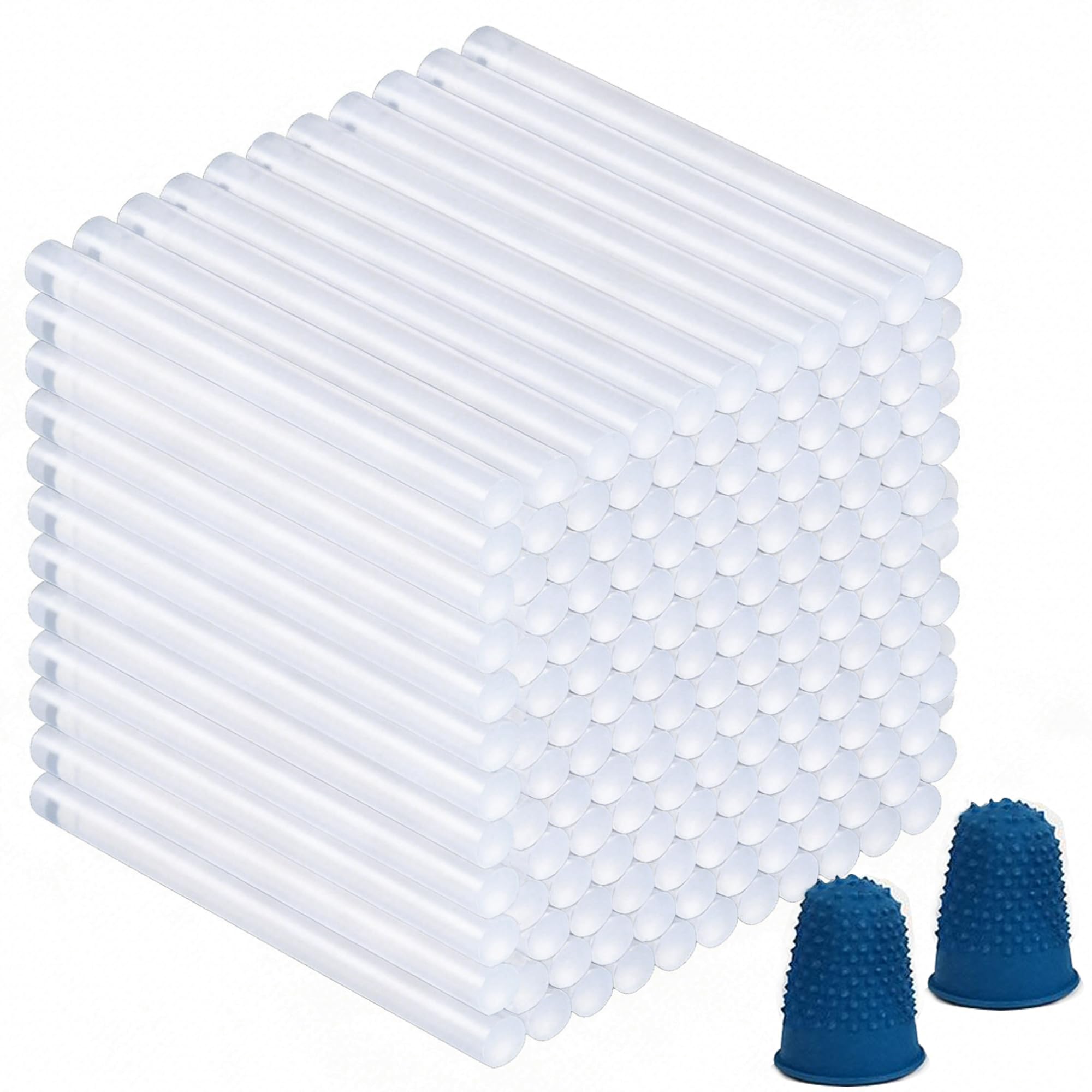 Liyerfer 100 Pack Hot Glue Gun Sticks, 7mm Glue Sticks for Glue Gun, Clear Hot Melt Adhesive Sticks No Smell Fast Dry Suitable for DIY Art, Craft, Holiday Decorationn, 7mm x 100mm (0.27" x 3.9")