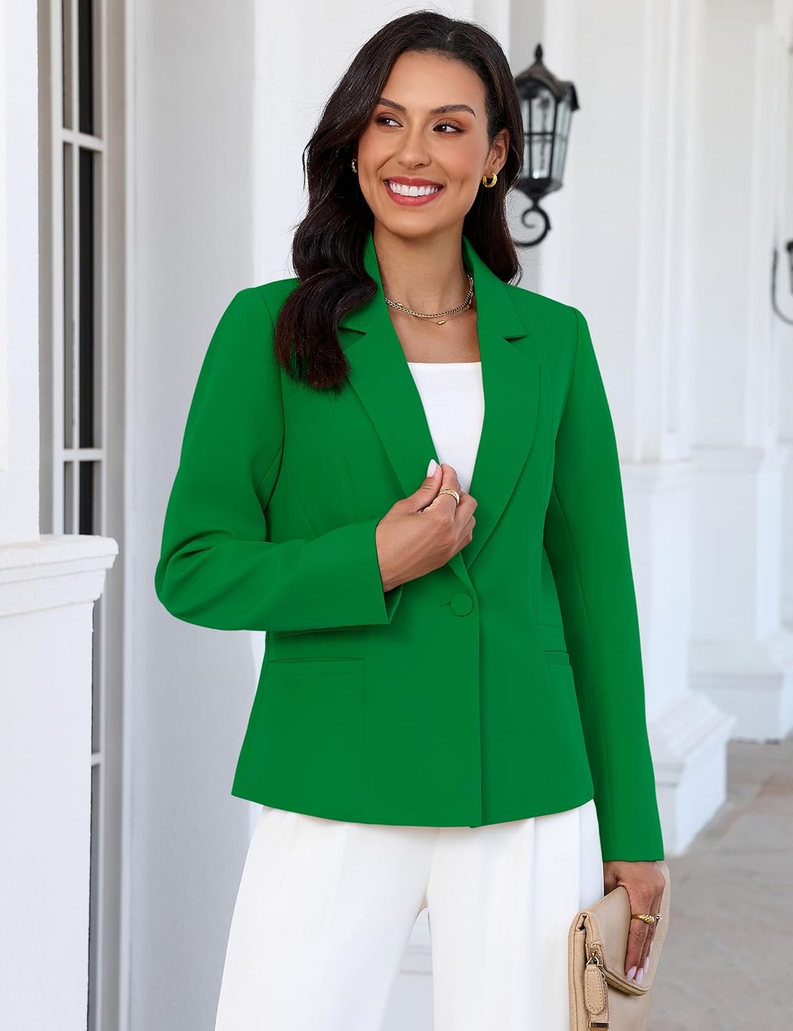 luvamia Blazers for Women Business Casual Long Sleeve Suit Jackets Professional Blazer with Pockets Work Office Outfits - Image 2