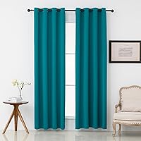 Vista 14 de Pickluc - Paneles de cortinas opacas con ojales, cortinas para bloquear la luz para el dormitorio, aisladas térmicamente, reducción de ruido