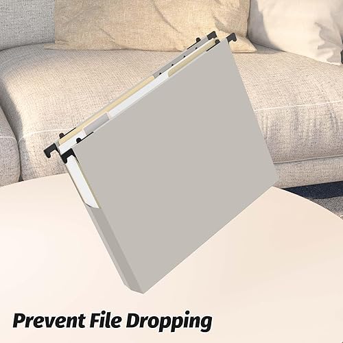 Miniatura 4 de Carpetas colgantes de plástico de capacidad adicional, paquete de 12 carpetas colgantes expandibles reforzadas, tamaño carta, bolsillo de acordeón,